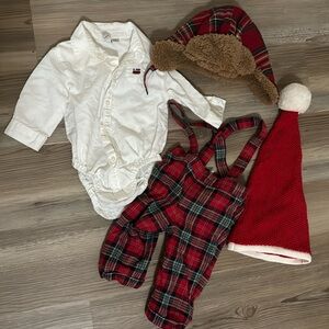 Janie and Jack Baby boy 3-6 months  Christmas outfit